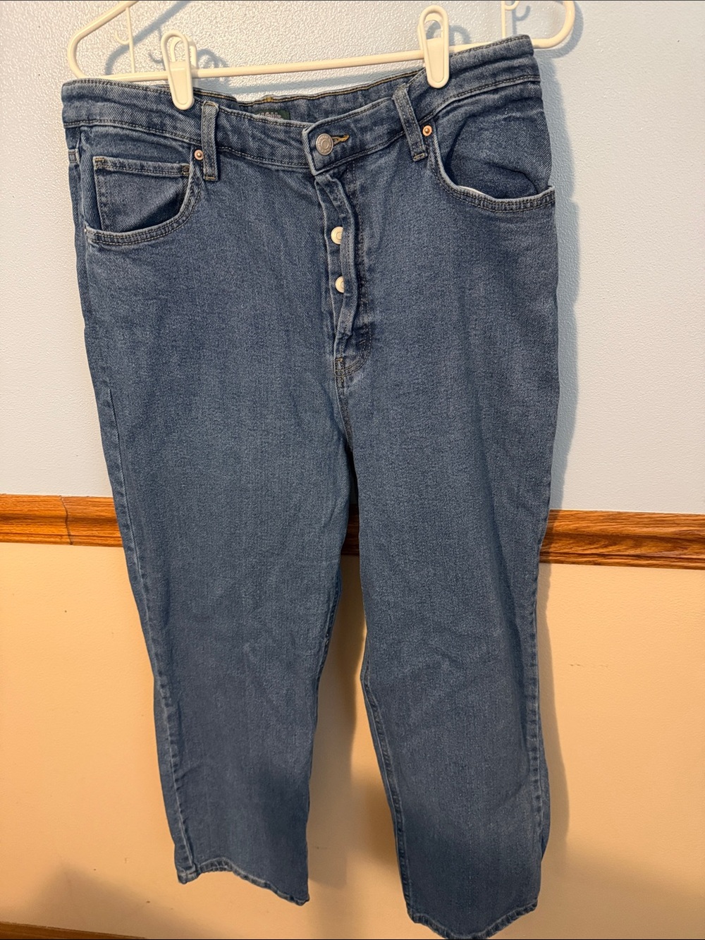 Wild Fable Super High Rise Button Fly Women's Blue Jeans Size 16